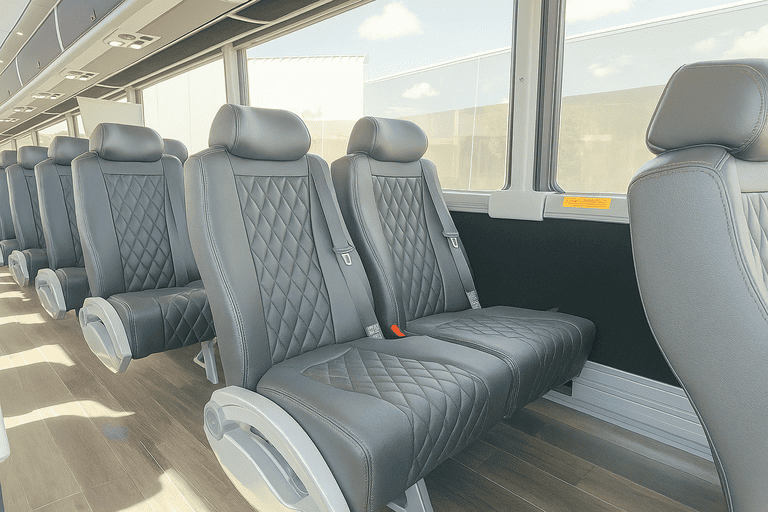 interior of Charter Bus Rental Rapid City charter bus